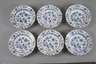 Meissen sechs Suppenteller Zwiebelmuster
