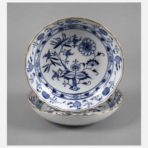 Meissen zwei runde Schalen Zwiebelmuster