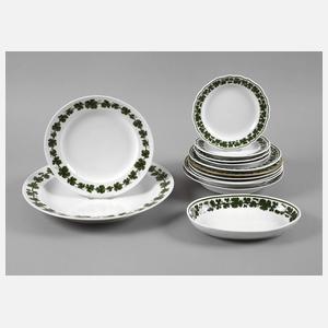 Meissen Konvolut Weinlaubteller