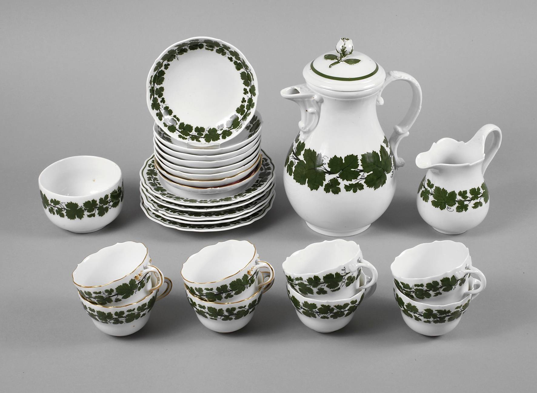 Meissen Restservice Weinlaubdekor