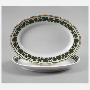 Meissen zwei Platten Weinlaubdekor