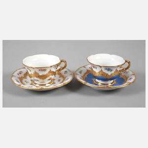 Meissen zwei Prunktassen