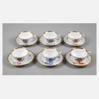 Meissen sechs Teetassen ”Blume 1”111