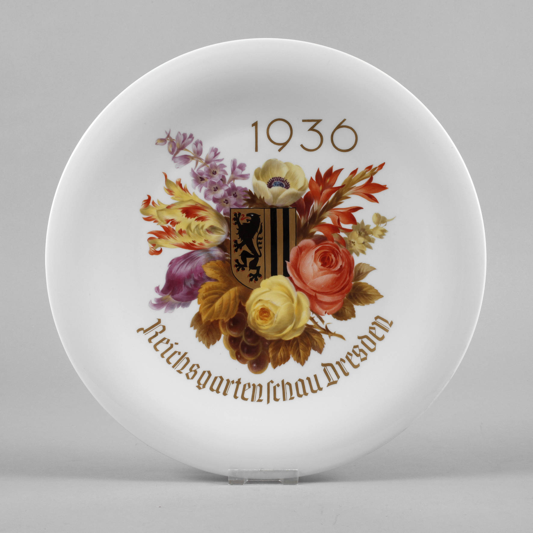 Meissen großer Wandteller ”Reichsgartenschau Dresden”