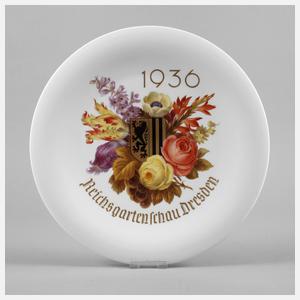 Meissen großer Wandteller ”Reichsgartenschau Dresden”