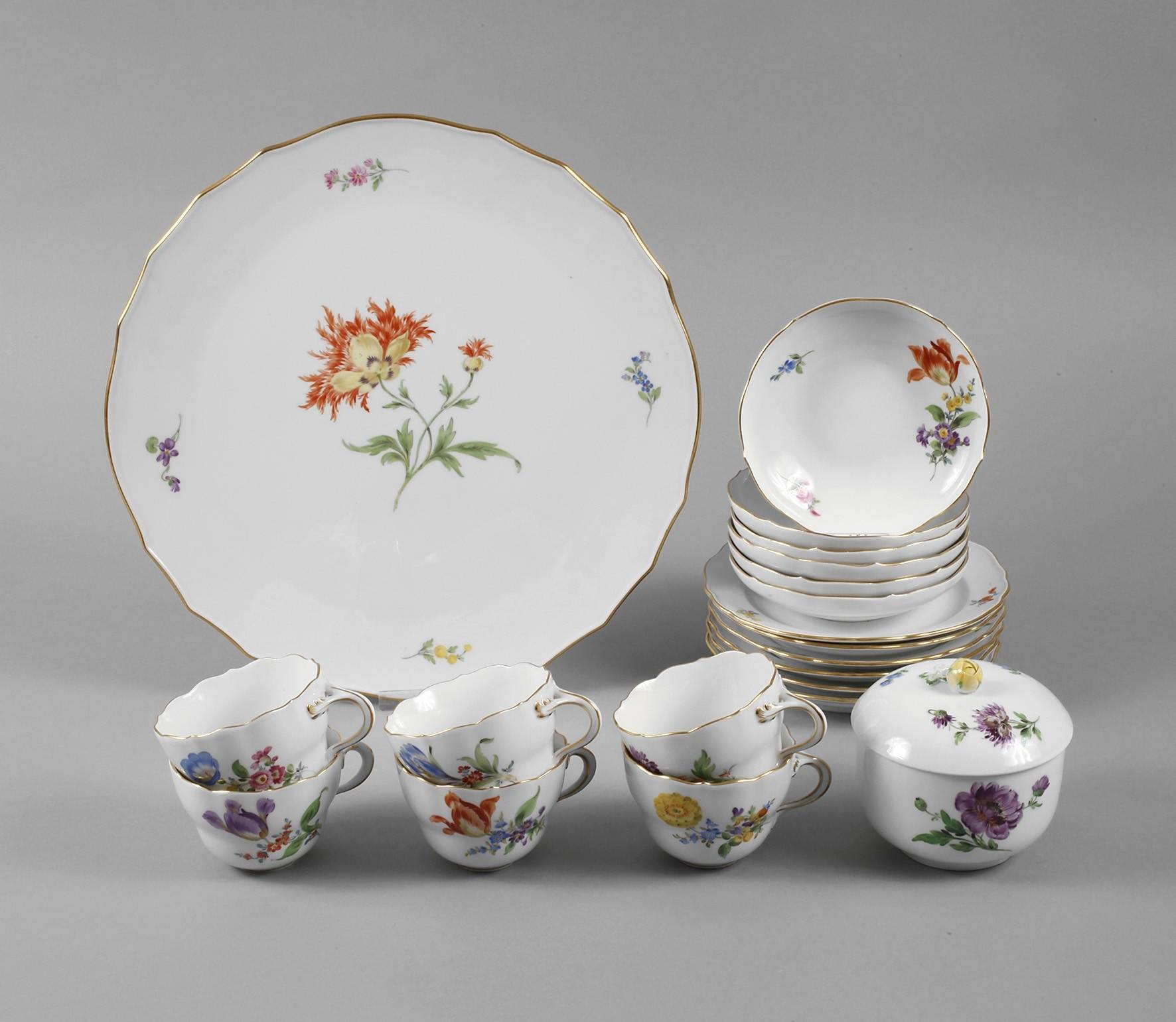 Meissen Restservice Blumenmalerei