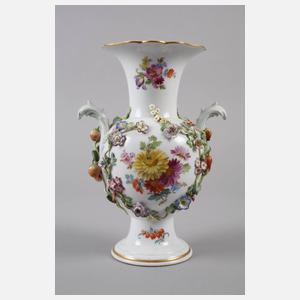 Meissen Vase plastische Blütenranken