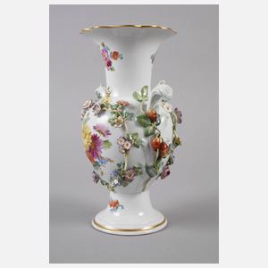 Meissen Vase plastische Blütenranken