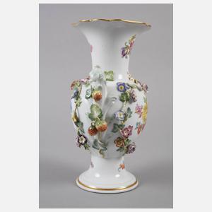 Meissen Vase plastische Blütenranken