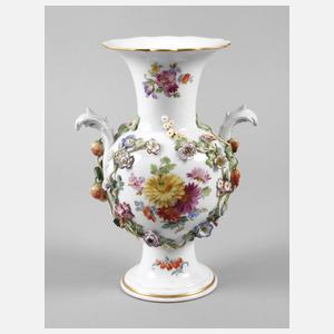 Meissen Vase plastische Blütenranken