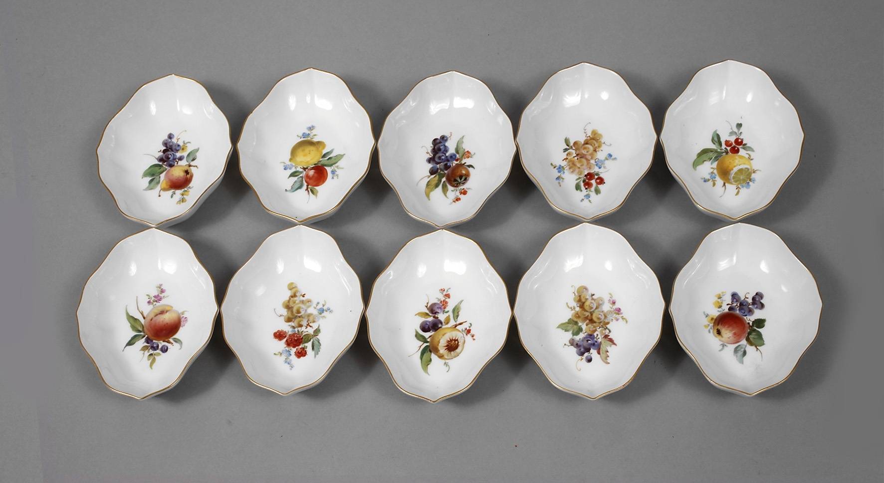 Meissen zehn Beistellschälchen