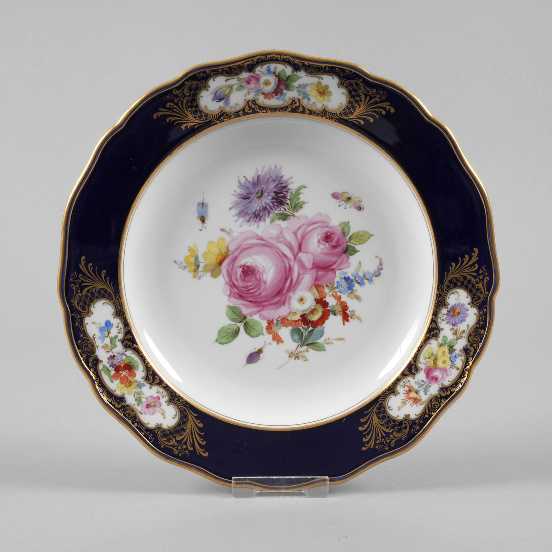 Meissen Teller mit Kobaltrand