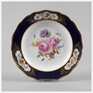 Meissen Teller mit Kobaltrand