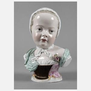 Meissen große Mädchenbüste