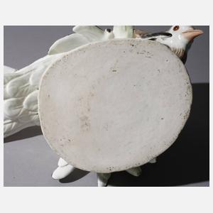 Meissen Paar Trommeltauben (Pigeon)