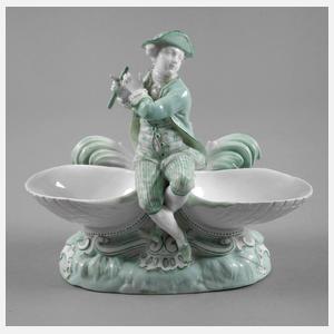 Meissen Saliere mit Flötenspieler