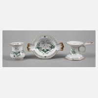 Meissen drei Teile indische Blumenmalerei111