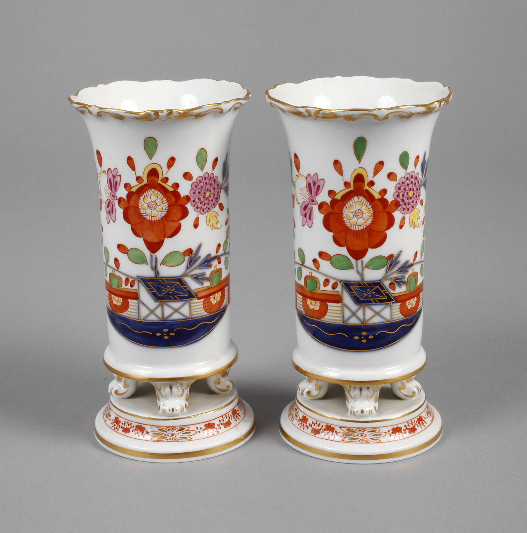 Meissen Vasenpaar Tischchendekor