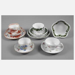 Meissen Konvolut Sammeltassen