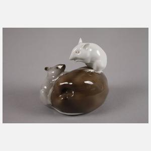 Schierholz Plaue zwei Mäuse am Felsen