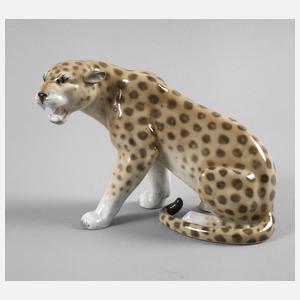 Schaubachkunst sitzender Leopard