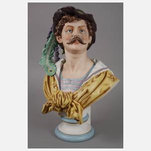 Sitzendorf Paar große Büsten