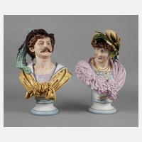 Sitzendorf Paar große Büsten111