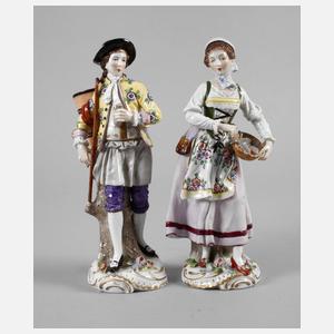 Sitzendorf Paar große Gärtnerfiguren