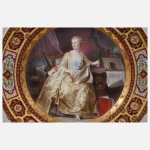 Thüringen Wandteller ”L'atour de Marquis de Pompadour”