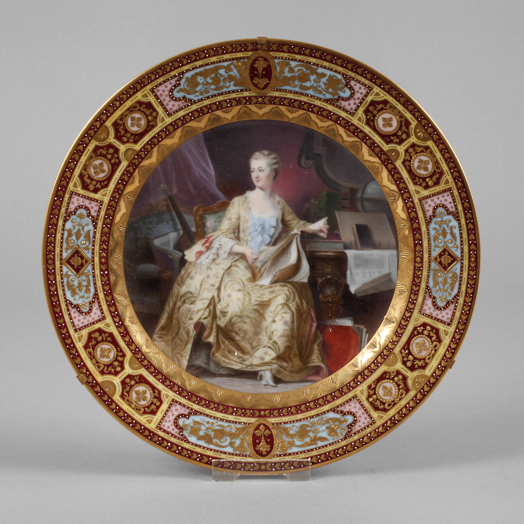 Thüringen Wandteller ”L'atour de Marquis de Pompadour”