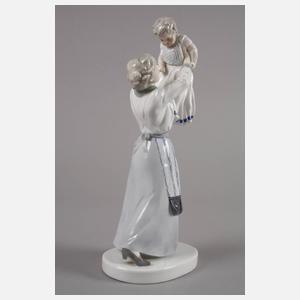 Volkstedt Jugendstilfigur Mutter mit Kind