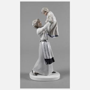 Volkstedt Jugendstilfigur Mutter mit Kind
