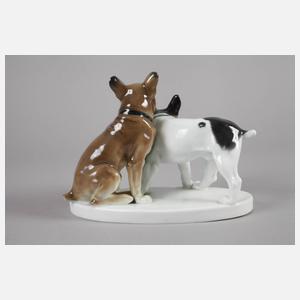 Volkstedt Paar Bulldoggen