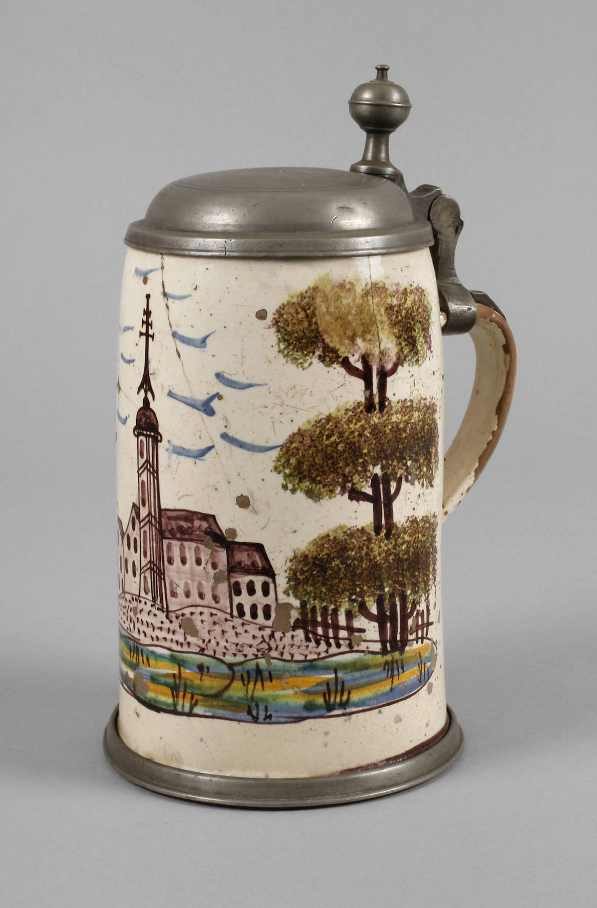 Crailsheimer Fayence-Walzenkrug