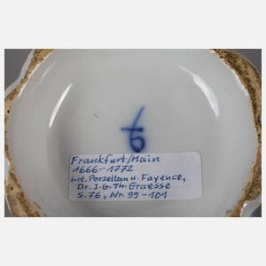 Frankfurter Deckelvase Fayence