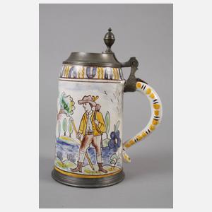 Gmundner Fayence-Walzenkrug