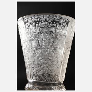 Höfischer Barockpokal mit Silberfuß