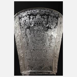Höfischer Barockpokal mit Silberfuß