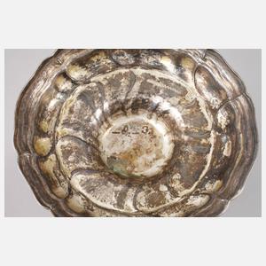 Höfischer Barockpokal mit Silberfuß