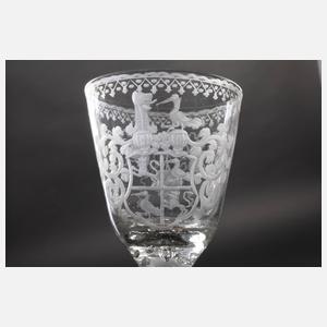 Barockes Kelchglas der Familie Reuß