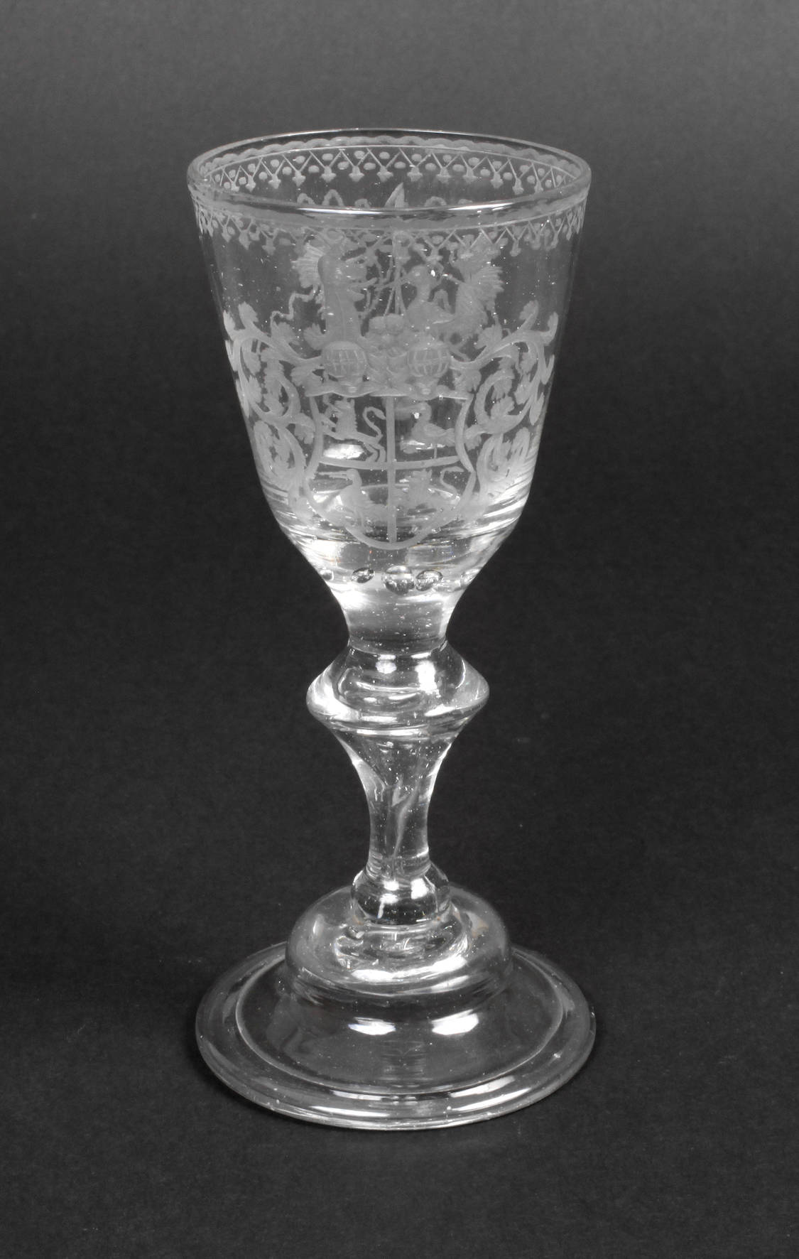 Barockes Kelchglas der Familie Reuß