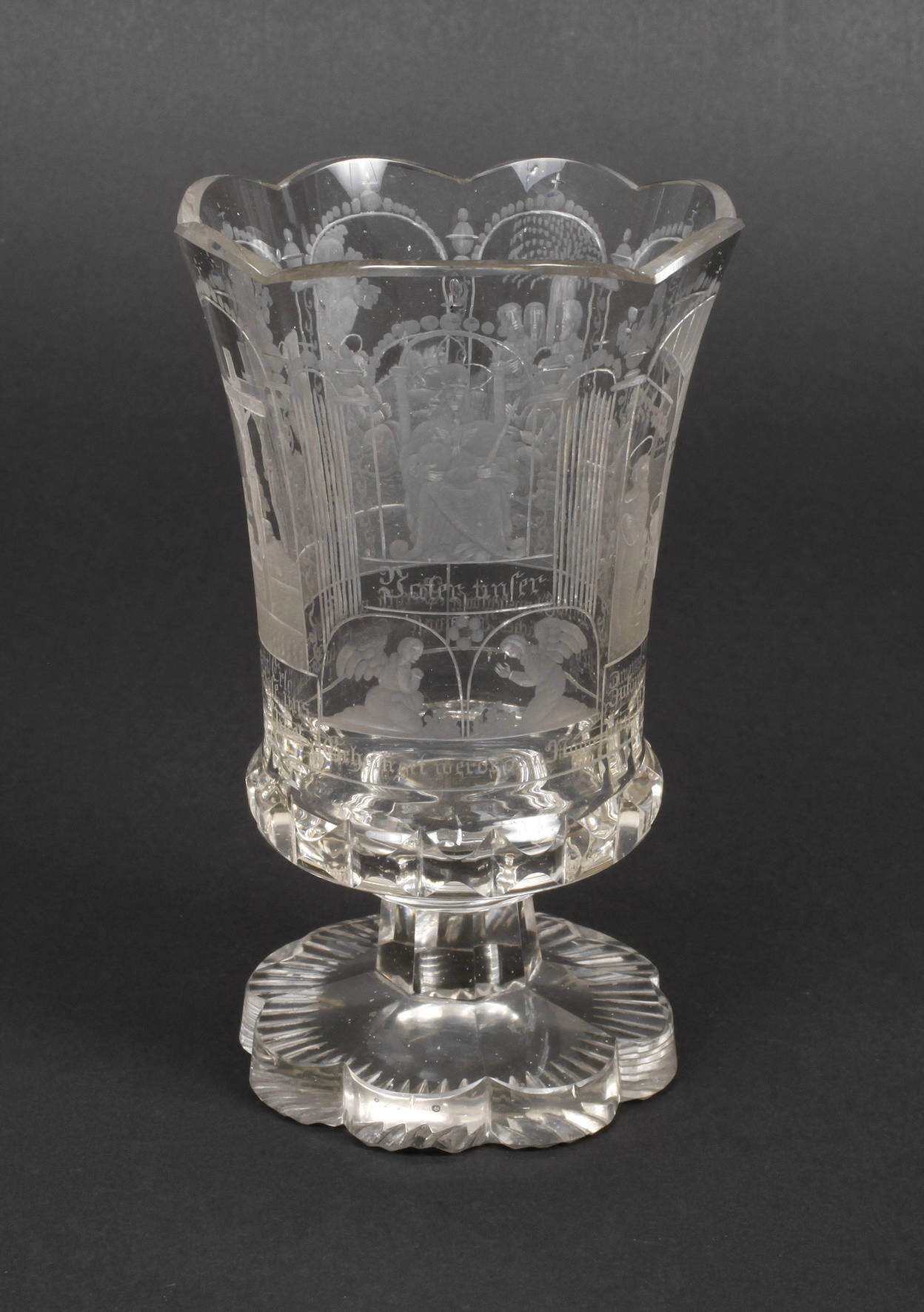 Feiner Mattschliffbecher ”Vater unser”