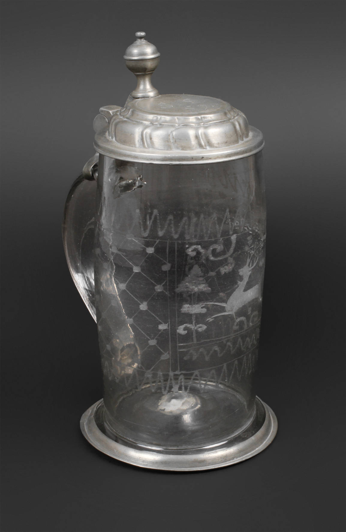 Jagdlicher Bierkrug Biedermeier