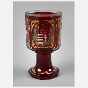 Biedermeier-Pokalglas Ungarn