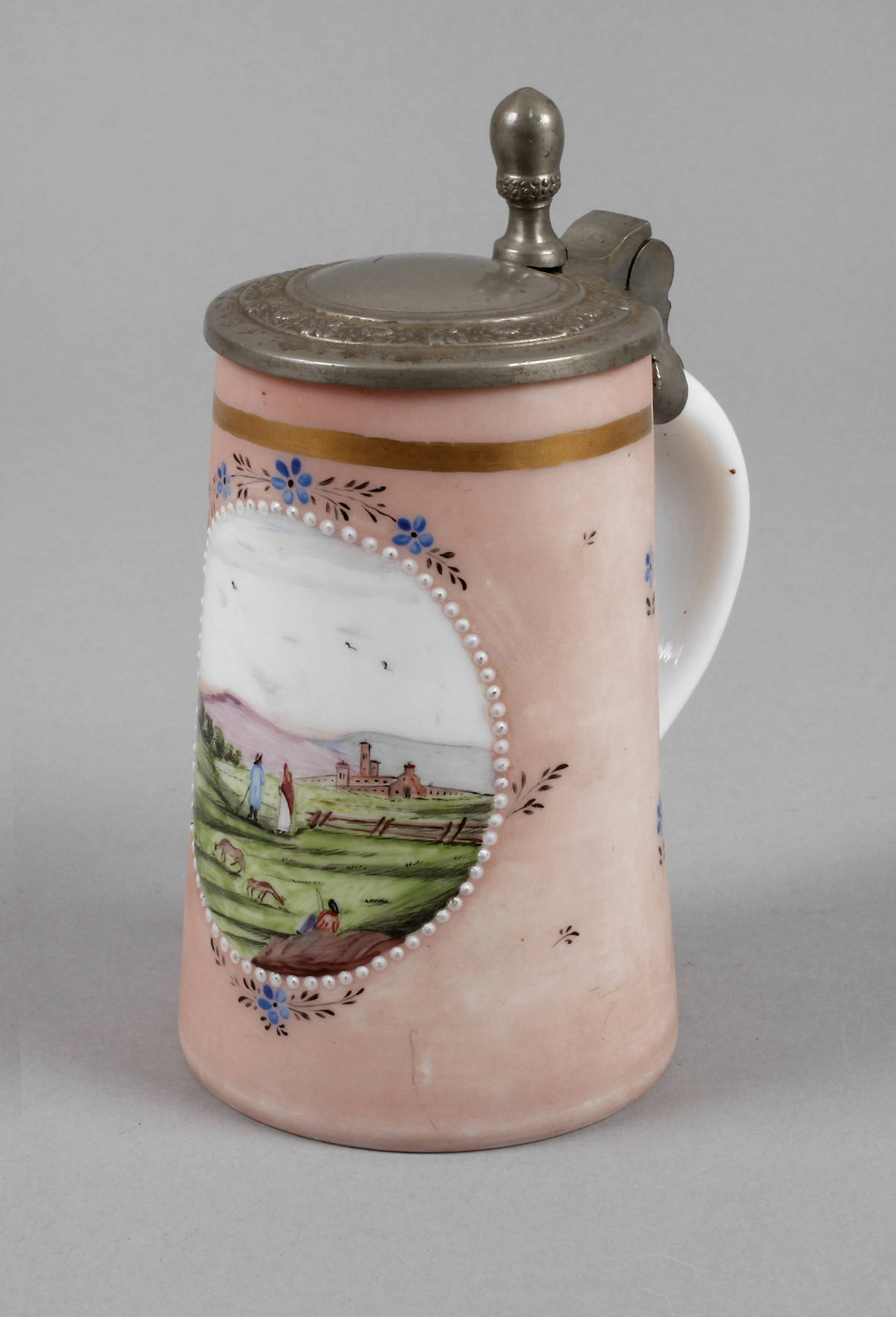 Milchglaskrug Biedermeier