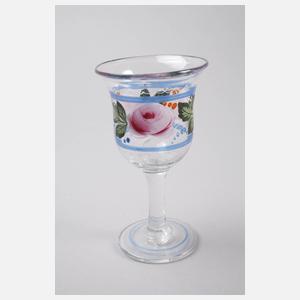 Sechs bäuerliche Weingläser