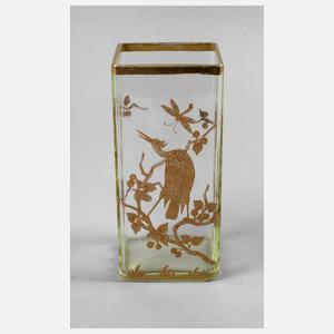 Vase Uranglas mit japonisierendem Dekor