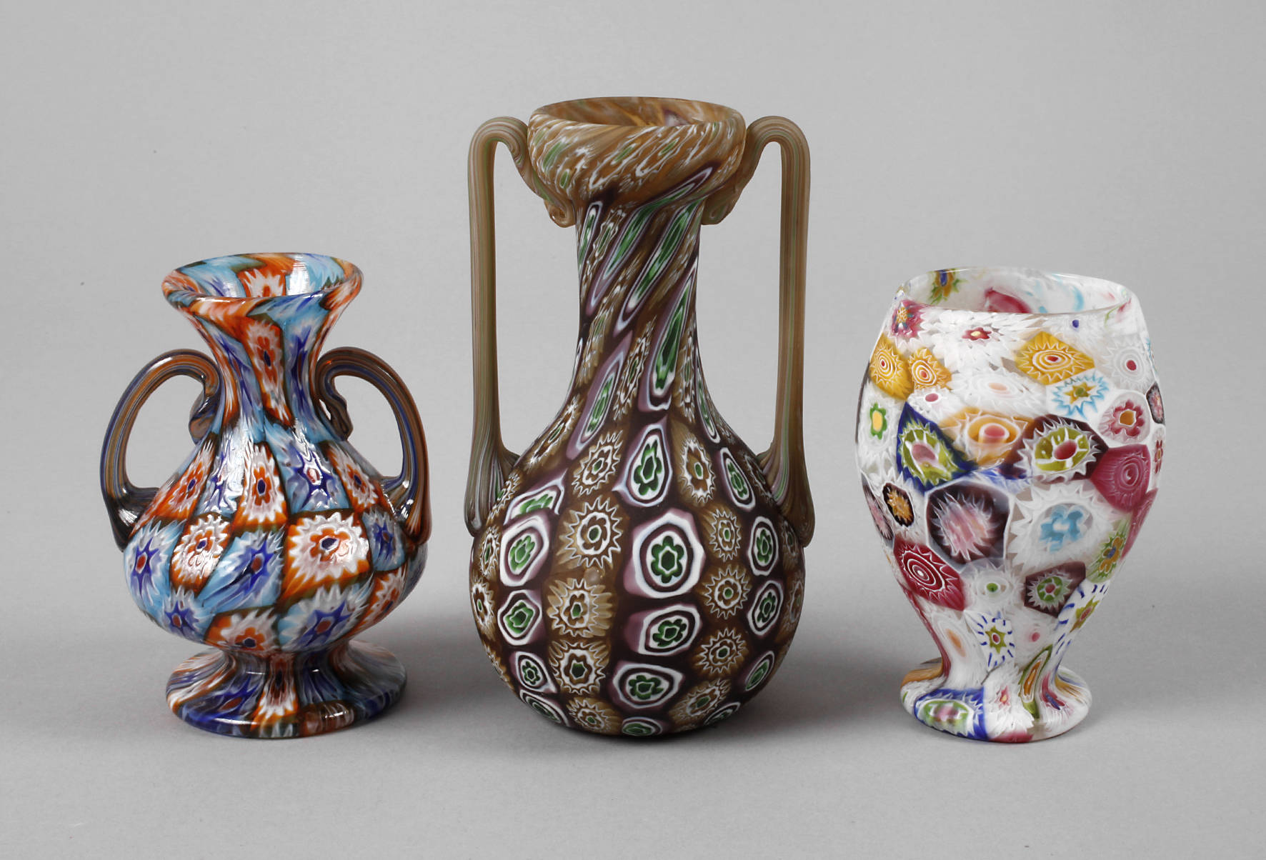 Murano drei Väschen Millefiori