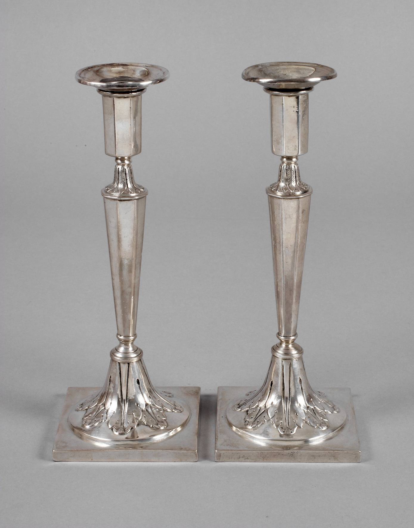 Paar klassizistische Silberleuchter Berlin