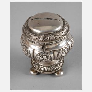 Silber Spardose Biedermeier